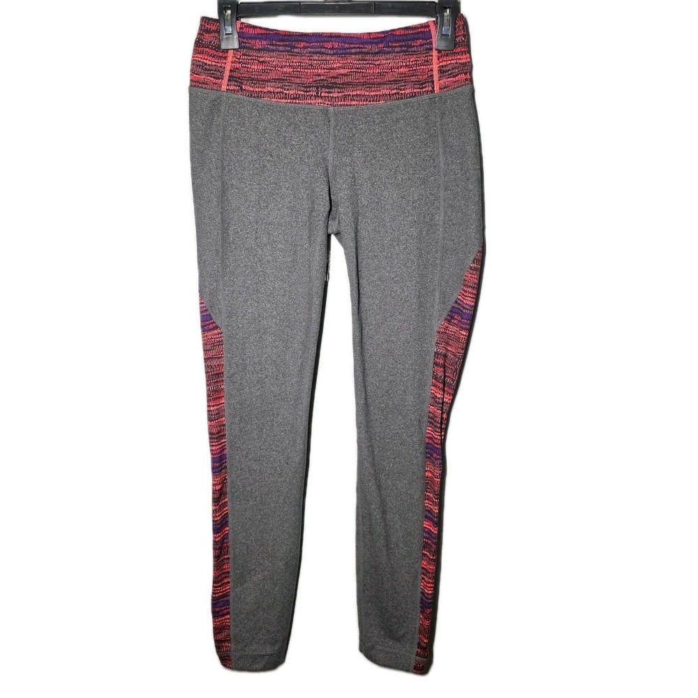 Athleta Womens Size Medium Retreat Revelation Leggings Gray Pink Coral 964267